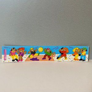 Vintage 1984 Toots Cardesign Teddies Rockout Dancing Bears Sticker Strip